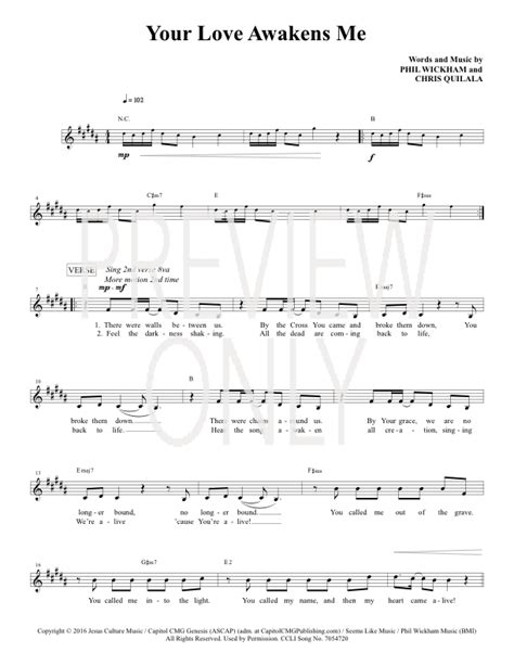 Your Love Awakens Me Chords .